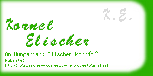 kornel elischer business card